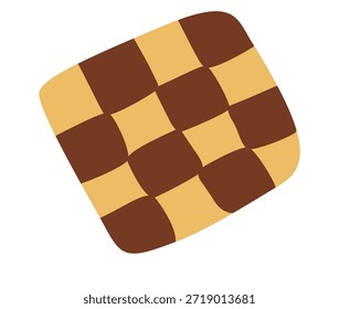 Ilustração de vetor plano de cookie Checkerboard