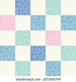 Checkerboard Ditsy Flower Floral Retro 70s 80s Phone Case Background Stationary Fashion Textile Repeat Seamless Pattern