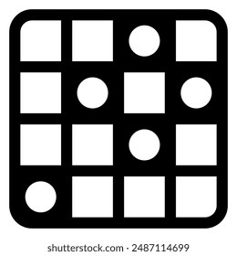 checkerboard glyph icon vector illustration isolated on white background