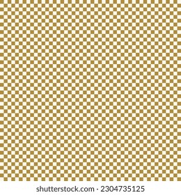 Checkerboard golden vector seamless pattern. Geometric New Year abstract background. Checkered surface design.