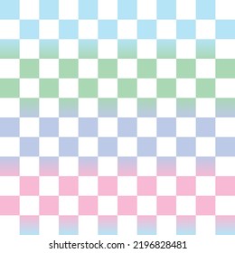 Checkerboard Gradient Ombre Colorful Seamless Pattern