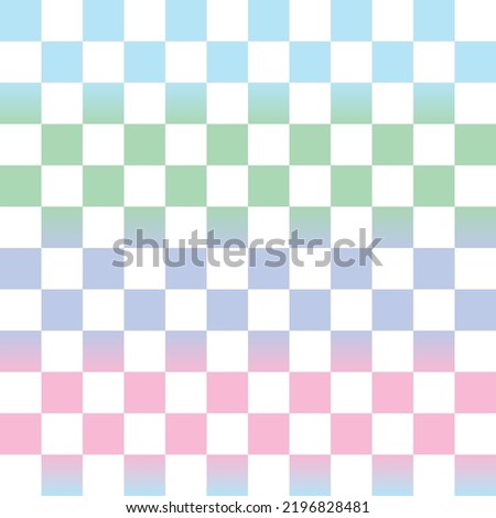 Checkerboard Gradient Ombre Colorful Seamless Pattern