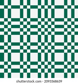 Checkerboard Green Fun Funky Retro Background Stationary Fashion Textile Repeat Seamless Pattern