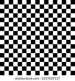 Checkerboard pattern. Black white grid. Minimal geometric layout. Simple vector background.