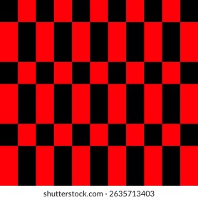 Checkerboard pattern consisting of alternating red and black squares.