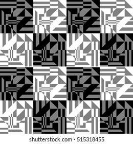  Checkerboard pattern. Geometric black and white background.
