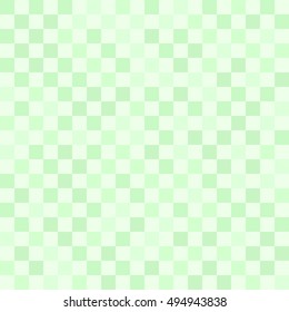 Checkerboard pattern. Green vector seamless background