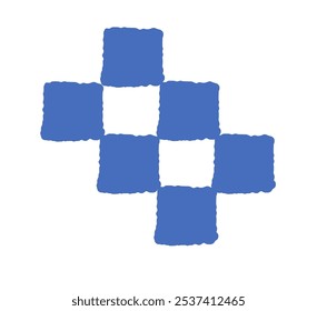 Ilustración de patrón de tablero de ajedrez en un estilo abstracto. Aislado sobre un fondo blanco, Vector ideal para fondos, textiles y proyectos gráficos.