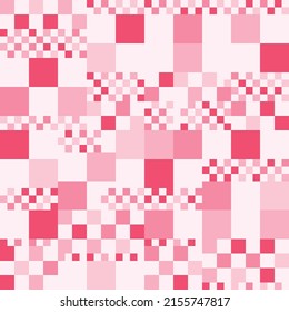 Checkerboard Pattern Pink Fun Funky Retro Y2K 90s Fashion Seamless Repeat Pattern