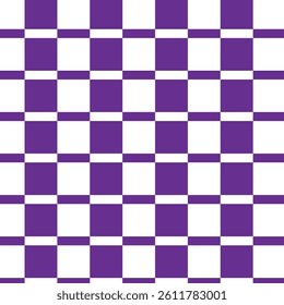  the checkerboard pattern are purple and white. 