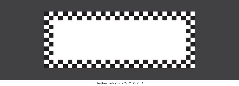 Checkerboard pattern, rectangle frame. A checkered pattern frame design eps 10