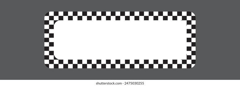 Checkerboard pattern, rectangle frame. A checkered pattern frame design eps 10