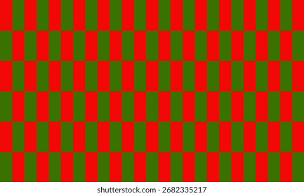 Patrón de tablero de ajedrez con diseño a cuadros rojo y verde.