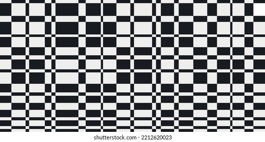 Checkerboard pattern seamless from rectangles like a plaid. For prints, decoration, textile, digital.