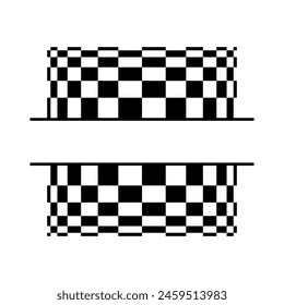 Checkerboard Pattern Split Frame, Copy space for monogram, badge, insignia, logo, emblem or symbol.