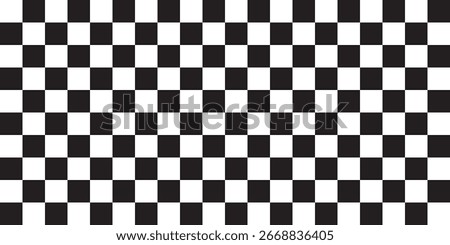 Checkerboard Seamless Pattern – Black and White Square Background on Transparent Background. EPS 10.