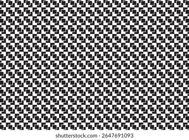checkerboard seamless pattern geometric plaid cut off rectangle two color black and white, paper pattern, Retro background fabric. Vintage checkered color geometric texture,