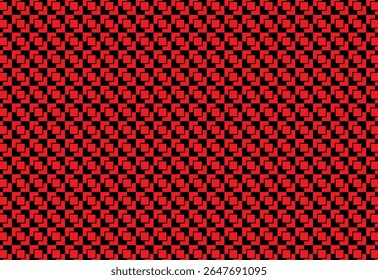 checkerboard seamless pattern geometric plaid cut off rectangle two color red and black, paper pattern, Retro background fabric. Vintage checkered color geometric texture,