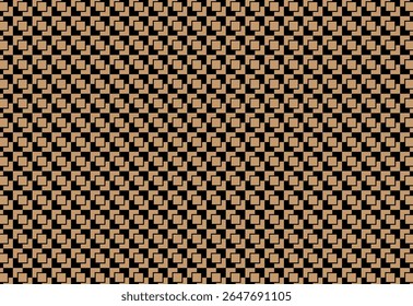 checkerboard seamless pattern geometric plaid cut off rectangle two color brown and black, paper pattern, Retro background fabric. Vintage checkered color geometric texture,