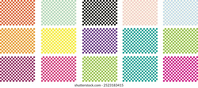  Checkerboard seamless vector illustration. Abstract checkered checkerboard for game. Grid geometric square shape.