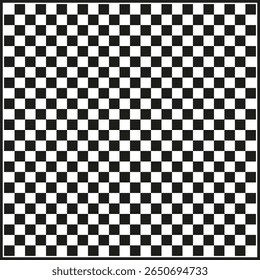 Checkerboard tile icon. Classic square pattern. Monochrome Vector grid. Repeating board field.