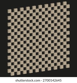 Checkerboard tile pattern. Geometric abstract texture. Modern mosaic illustration. Vector background graphic.
