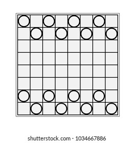 Checkerboard white table