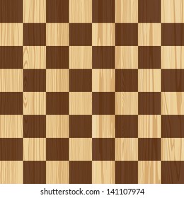 Checkerboard wooden seamless pattern