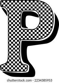CHECKERED ALPHABET LETTER DESIGN PACK