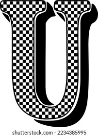 CHECKERED ALPHABET LETTER DESIGN PACK