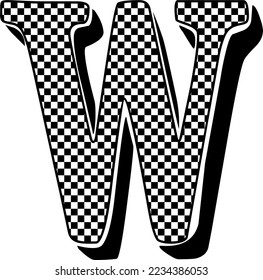 CHECKERED ALPHABET LETTER DESIGN PACK