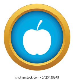 Checkered apple icon blue vector isolated on white background for any design