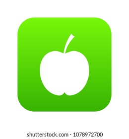 Checkered apple icon digital green for any design isolated on white vector illustration
