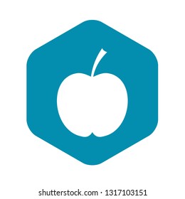 Checkered apple icon in simple style isolated on white background vector illustration