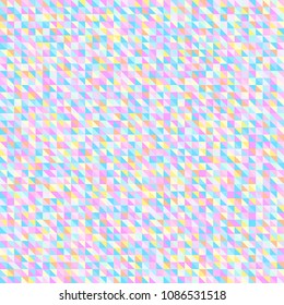 Checkered background. Abstract triangle wallpaper. Pretty pastel colors. Seamless pattern. Print for polygraphy, posters, t-shirts and textiles. Tile texture. Doodle for design