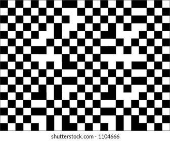 checkered background black and white