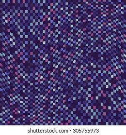 Checkered background. Chess board squares distortion vector seamless pattern set. Checker seamless wallpaper patterns. Chess backdrop. Abstract colorful checkered background. 