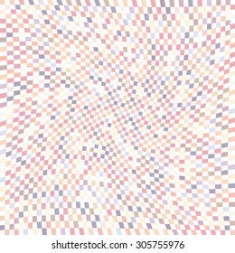 Checkered background. Chess board squares distortion vector seamless pattern set. Checker seamless wallpaper patterns. Chess backdrop. Abstract colorful checkered background. 