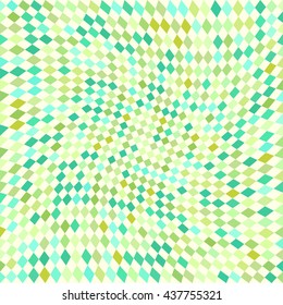 Checkered background. Chess board squares distortion vector backdrop. Abstract colorful paper. Mosaic checker effect. A lot of squares surface elements.