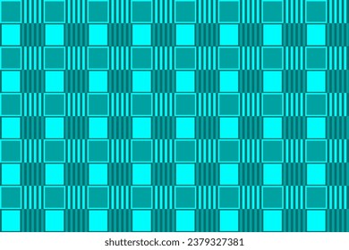 Checkered background, cool colors, green, yellow and turquoisefor making bags, clothes, book covers, gift wrapping paper, socks, handkerchiefs, curtains, shawls, blankets, tablecloths, pillowc