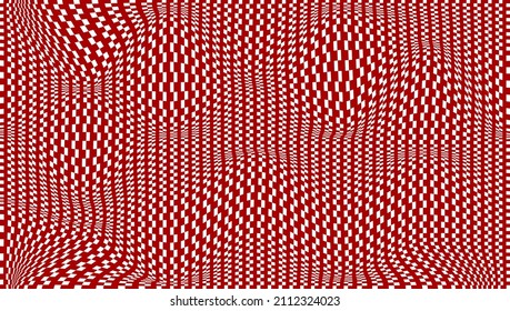 Fondo controlado con cuadrados distorsionados. Pancarta abstracta con distorsión. Patrón de ajedrez. Superficie de tablero de ajedrez.