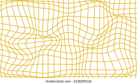 Checkered background with distorted squares. Abstract banner with distortion. Chess pattern. Chessboard surface