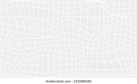 Checkered background with distorted squares. Abstract banner with distortion. Chess pattern. Chessboard surface