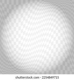 Checkered background with distorted squares. Abstract banner with distortion. Chess pattern. 