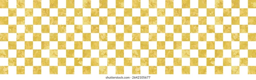 A checkered background material with a Japanese paper texture that can be used for celebrations and auspicious occasions