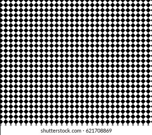 Checkered background pattern of squares in diagonal arrangement. Black and white chess desk theme. Simple flat geometric 