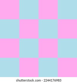 Checkered background. Pink and blue sweet colors. 