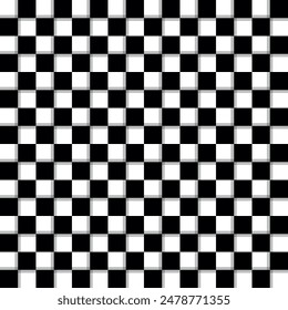 Checkered background with shadow around the edges. Simple checkerboard background texture.