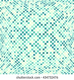 Checkered background. Squares distortion vector backdrop. Abstract colorful paper. Mosaic effect. A lot of squares surface elements.
