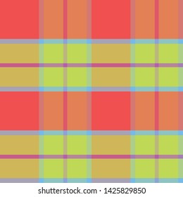 checkered background of stripes in blue, red, purple and green